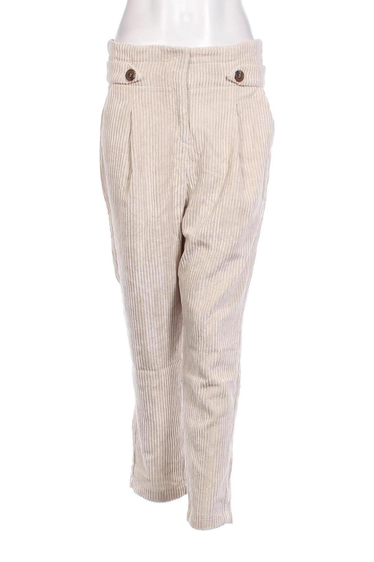 Pantaloni de velvet de femei Etam, Mărime M, Culoare Bej, Preț 22,89 Lei