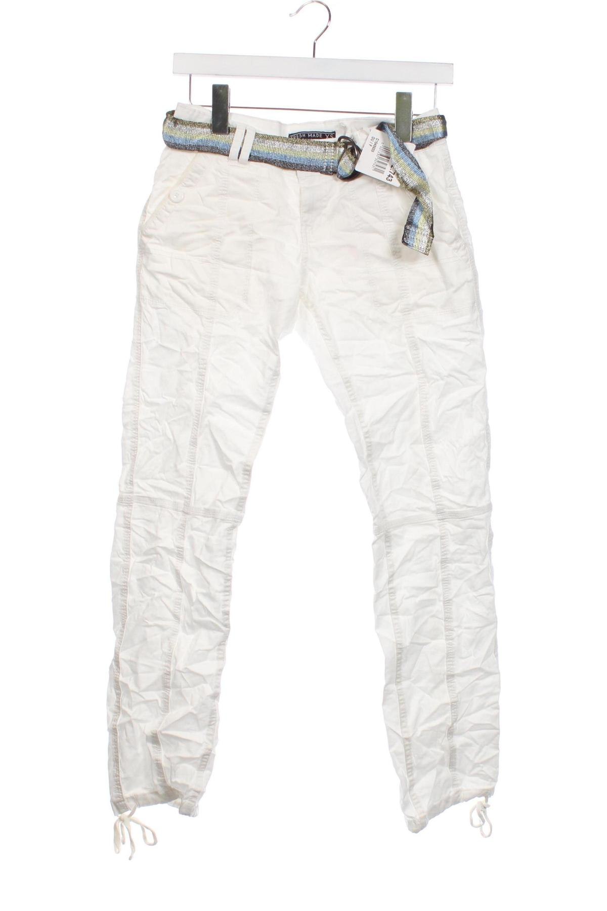Γυναικείο παντελόνι Fresh Made, Μέγεθος XS, Χρώμα Λευκό, Τιμή 6,73 €