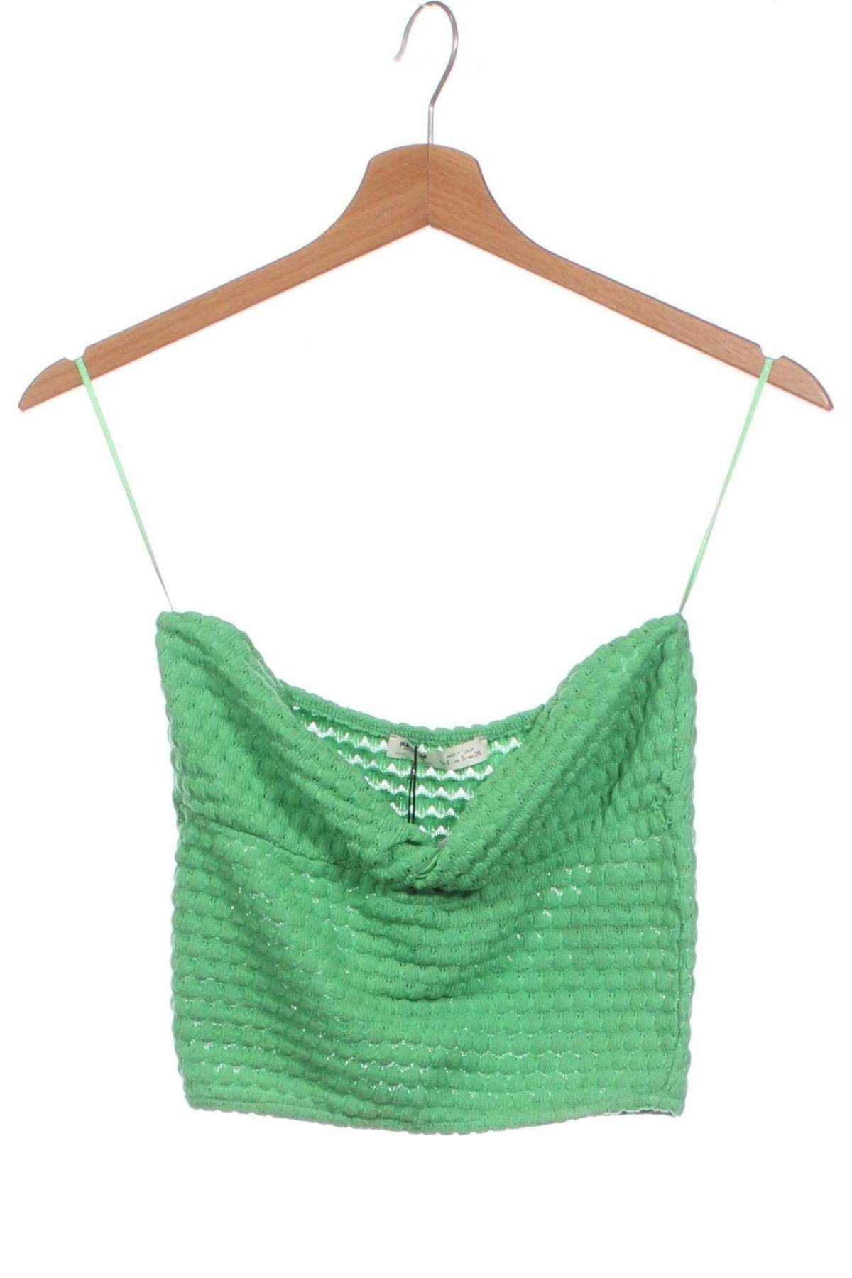 Tricou de damă Pull&Bear, Mărime S, Culoare Verde, Preț 17,96 Lei