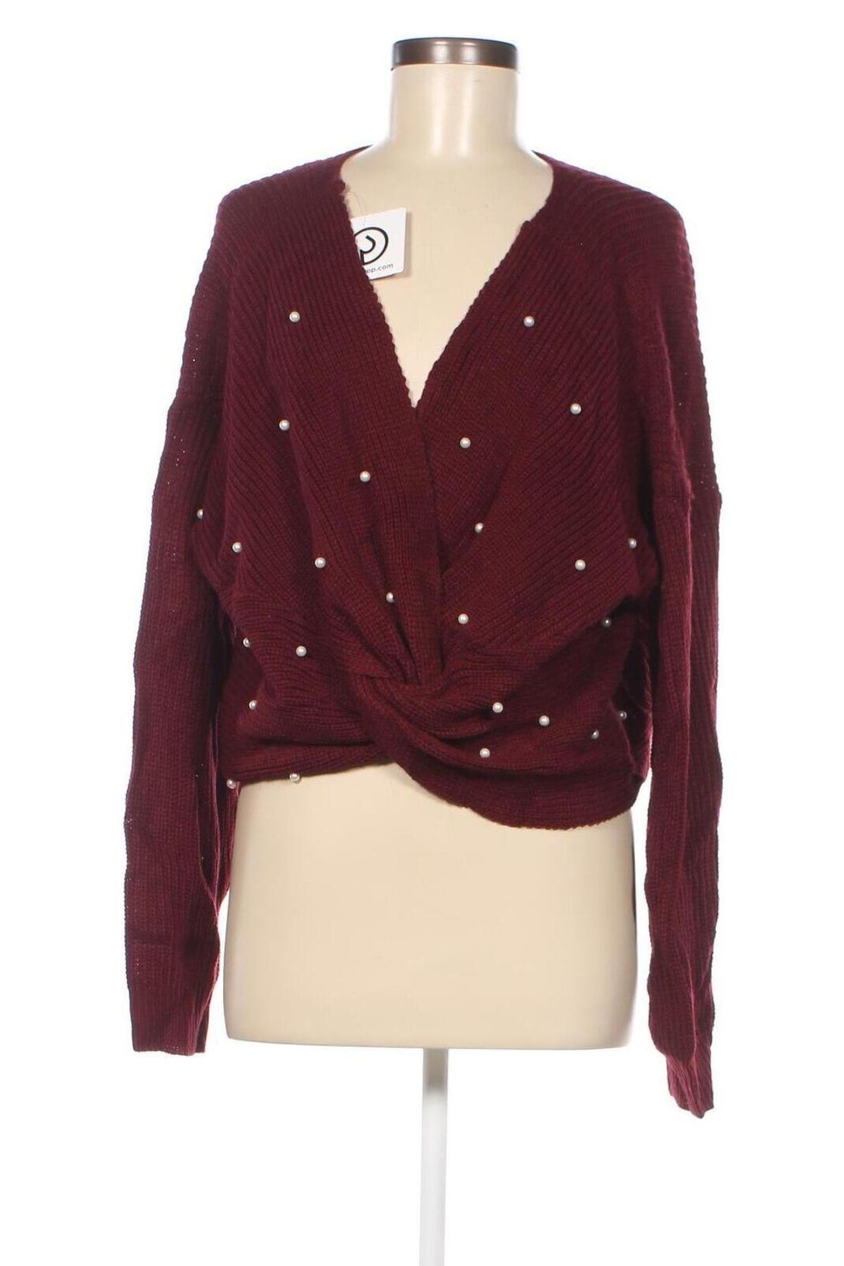 Дамски пуловер SHEIN, Размер M, Цвят Червен, Цена 46,00 лв.