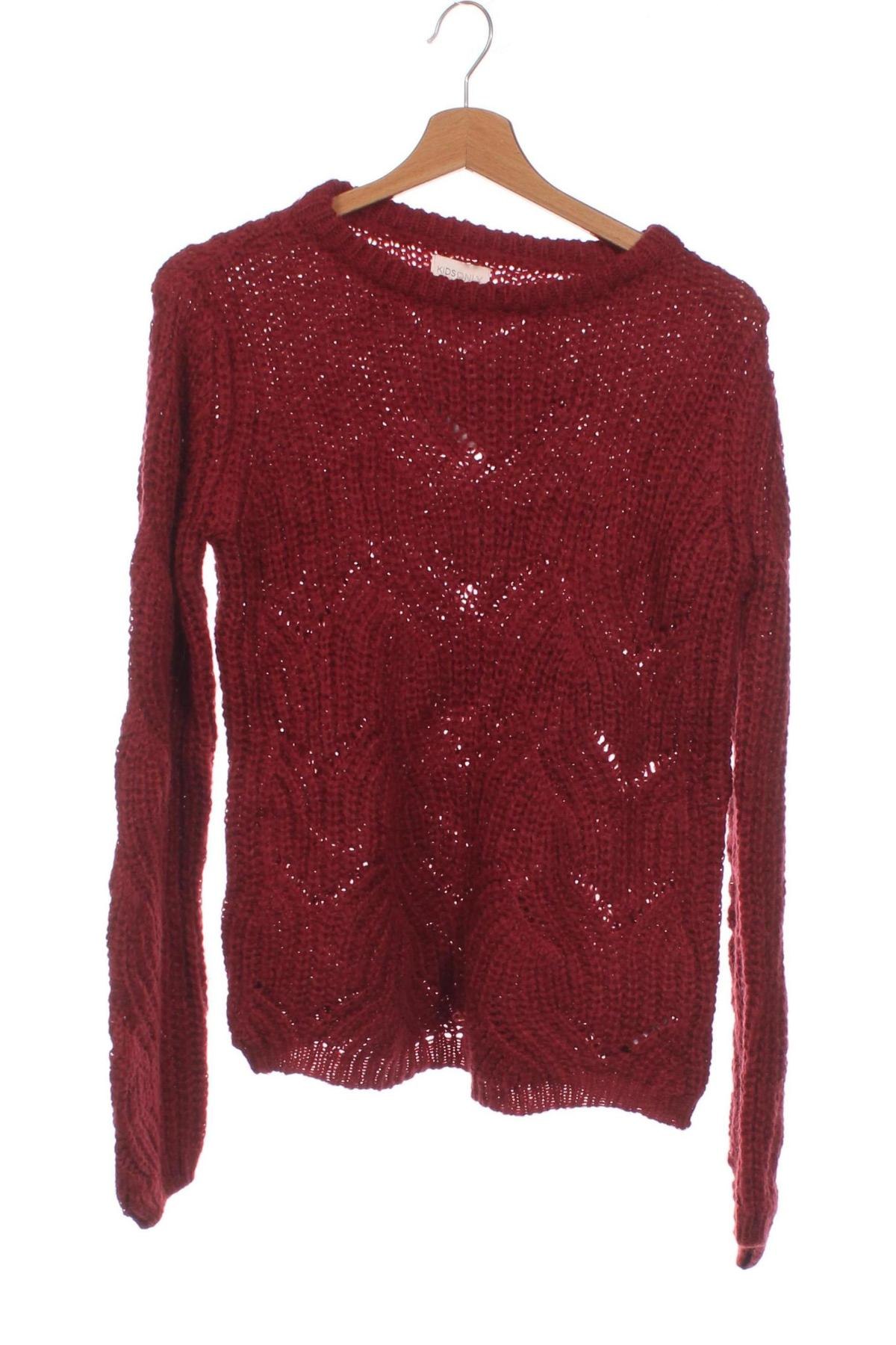 Детски пуловер ONLY Kids, Размер 12-13y/ 158-164 см, Цвят Червен, Цена 4,06 лв.
