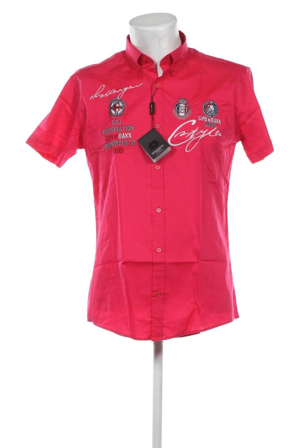 Herrenhemd Cipo & Baxx, Größe M, Farbe Rosa, Preis 52,58 €