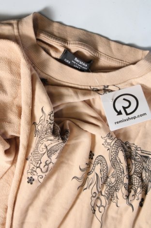 Damen Shirt Bershka, Größe S, Farbe Beige, Preis € 3,99