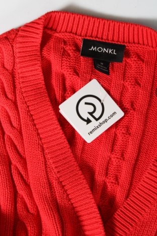 Damen Strickjacke Monki, Größe M, Farbe Rot, Preis 8,99 €