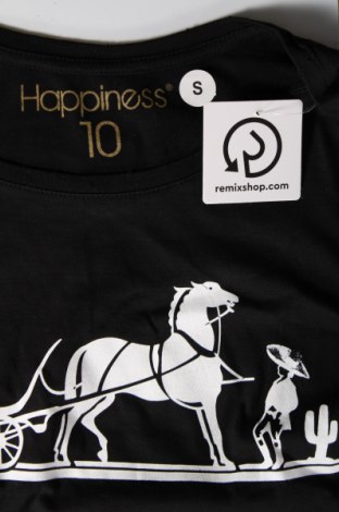 Damski T-shirt Happiness, Rozmiar S, Kolor Czarny, Cena 56,99 zł