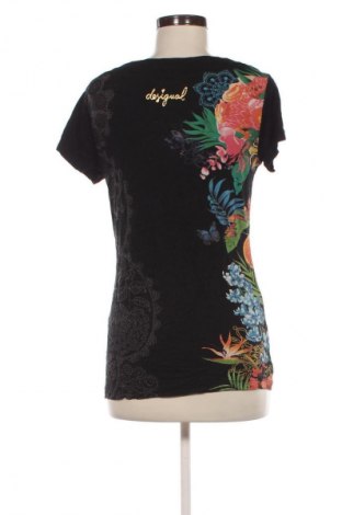 Damen T-Shirt Desigual, Größe M, Farbe Schwarz, Preis 18,49 €