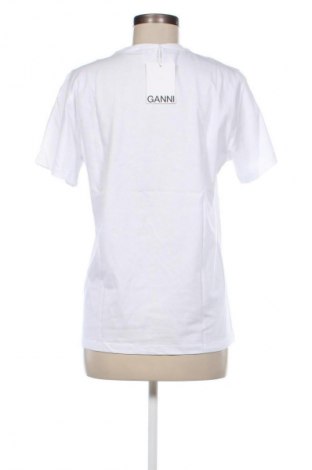 Γυναικείο t-shirt Ganni, Μέγεθος S, Χρώμα Λευκό, Τιμή 28,49 €