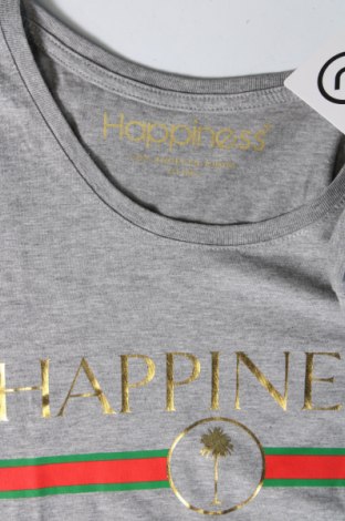 Damen T-Shirt Happiness, Größe XL, Farbe Grau, Preis € 11,99