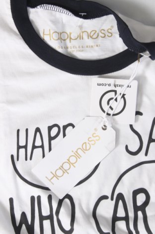 Γυναικείο t-shirt Happiness, Μέγεθος M, Χρώμα Λευκό, Τιμή 11,99 €