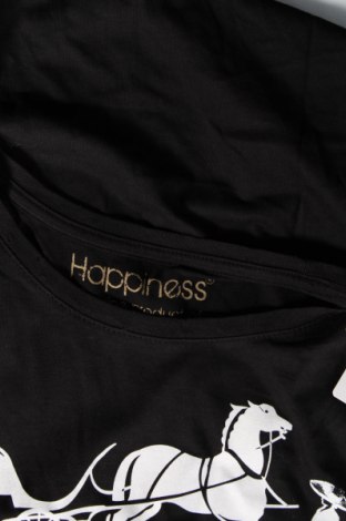 Damski T-shirt Happiness, Rozmiar M, Kolor Czarny, Cena 50,99 zł