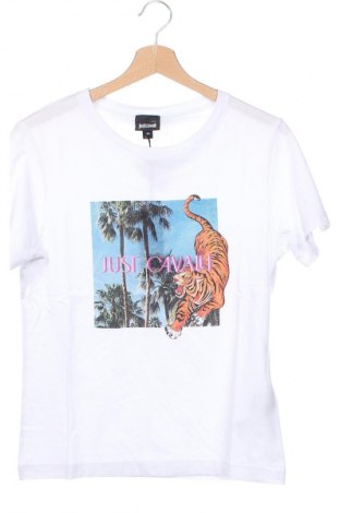 Damski T-shirt Just Cavalli, Rozmiar XS, Kolor Biały, Cena 284,30 zł