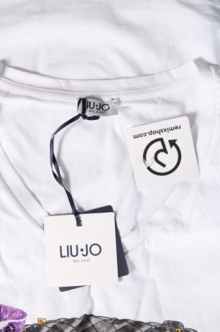 Γυναικείο t-shirt Liu Jo, Μέγεθος M, Χρώμα Λευκό, Τιμή 57,99 €