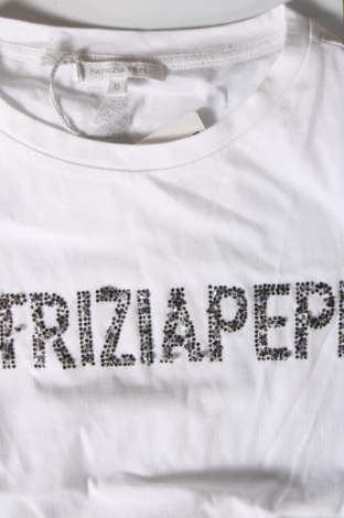 Γυναικείο t-shirt Patrizia Pepe, Μέγεθος XS, Χρώμα Λευκό, Τιμή 57,99 €