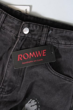 Damskie jeansy Romwe, Rozmiar XS, Kolor Szary, Cena 74,99 zł