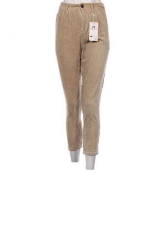 Pantaloni de velvet de femei, Mărime XS, Culoare Bej, Preț 31,99 Lei