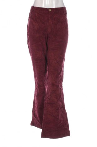 Pantaloni de velvet de femei Bpc Bonprix Collection, Mărime XL, Culoare Roșu, Preț 43,99 Lei