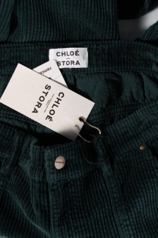 Pantaloni de velvet de femei Chloe Stora, Mărime M, Culoare Verde, Preț 530,99 Lei