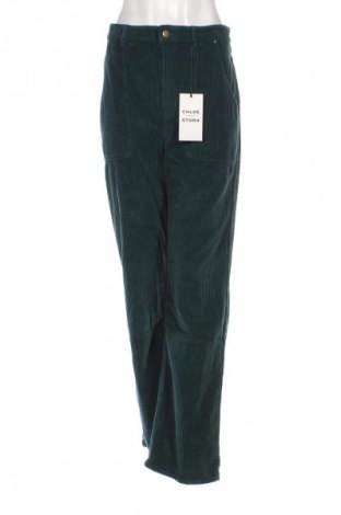 Pantaloni de velvet de femei Chloe Stora, Mărime M, Culoare Verde, Preț 530,99 Lei