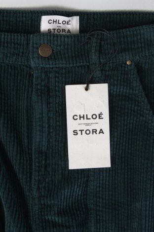 Pantaloni de velvet de femei Chloe Stora, Mărime M, Culoare Verde, Preț 495,99 Lei