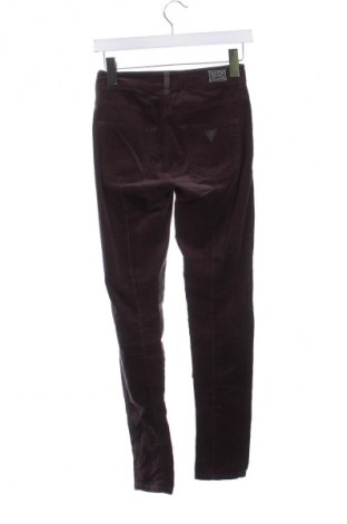 Pantaloni de velvet de femei Guess, Mărime XS, Culoare Maro, Preț 351,69 Lei