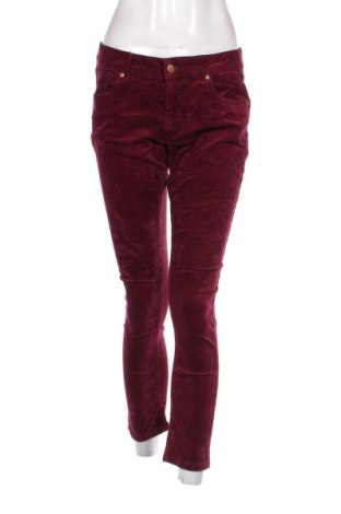 Pantaloni de velvet de femei H&M Divided, Mărime L, Culoare Roșu, Preț 43,99 Lei