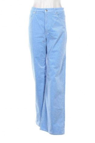 Pantaloni de velvet de femei H&M Divided, Mărime S, Culoare Albastru, Preț 40,99 Lei