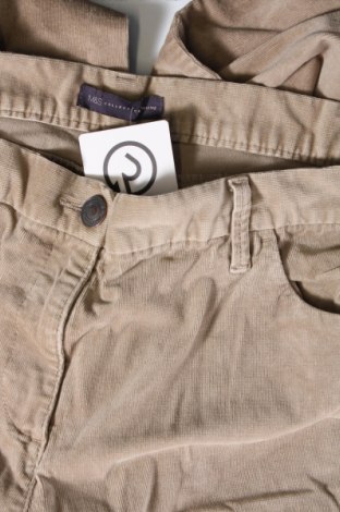 Pantaloni de velvet de femei Marks & Spencer, Mărime XL, Culoare Maro, Preț 40,99 Lei