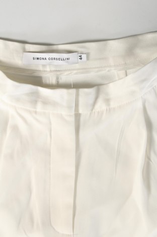 Pantaloni de femei Simona Corsellini, Mărime M, Culoare Alb, Preț 802,99 Lei