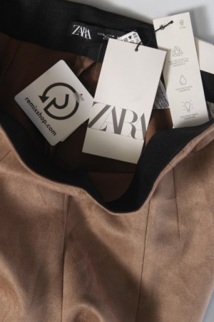 Дамски панталон Zara, Размер M, Цвят Кафяв, Цена 21,99 лв.