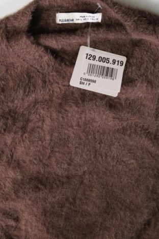 Damski sweter Pull&Bear, Rozmiar L, Kolor Brązowy, Cena 41,99 zł