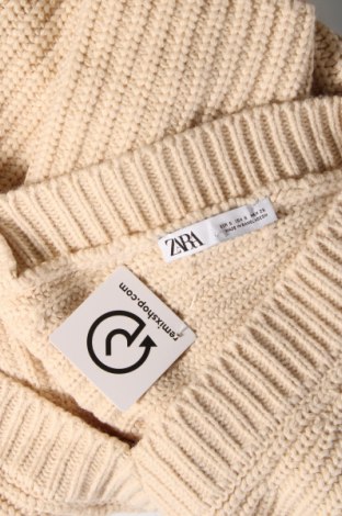 Damski sweter Zara, Rozmiar S, Kolor Beżowy, Cena 86,99 zł