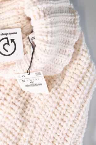 Дамски пуловер Zara Knitwear, Размер S, Цвят Екрю, Цена 62,49 лв.