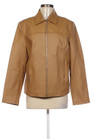 Damen Lederjacke, Größe M, Farbe Beige, Preis 14,99 €