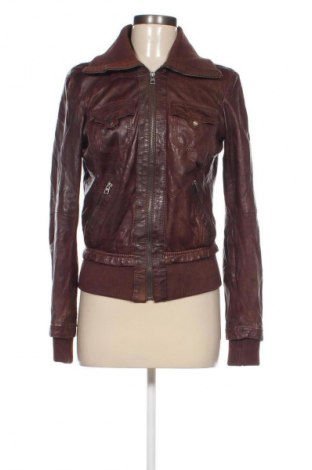 Damen Lederjacke Bershka, Größe L, Farbe Braun, Preis 67,99 €