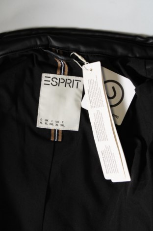 Дамско кожено яке Esprit, Размер XL, Цвят Черен, Цена 115,03 лв.