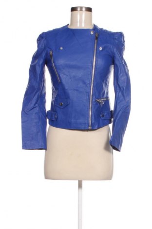 Damen Lederjacke Mango, Größe S, Farbe Blau, Preis 15,99 €