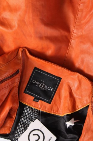 Damen Lederjacke Onstage, Größe M, Farbe Orange, Preis 83,99 €