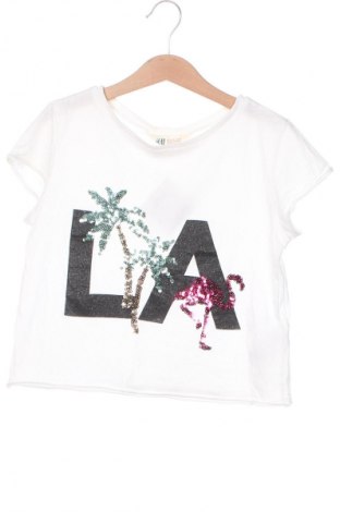 Kinder T-Shirt H&M, Größe 8-9y/ 134-140 cm, Farbe Weiß, Preis 2,99 €