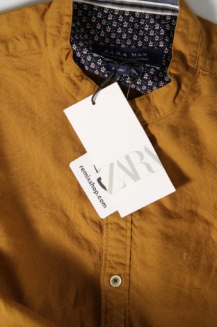 Herrenhemd Zara Man, Größe S, Farbe Gelb, Preis € 24,77