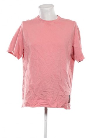 Męski T-shirt Bershka, Rozmiar XS, Kolor Popielaty róż, Cena 15,99 zł