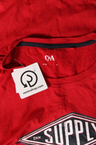 Herren T-Shirt C&A, Größe XL, Farbe Rot, Preis € 12,63