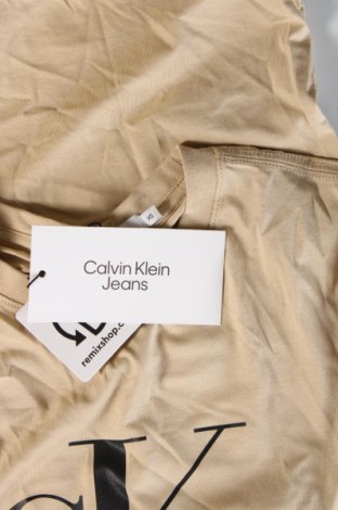 Męski T-shirt Calvin Klein Jeans, Rozmiar XS, Kolor Beżowy, Cena 131,99 zł