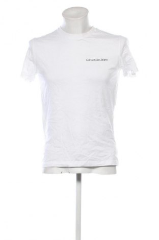 Herren T-Shirt Calvin Klein Jeans, Größe M, Farbe Weiß, Preis 22,99 €