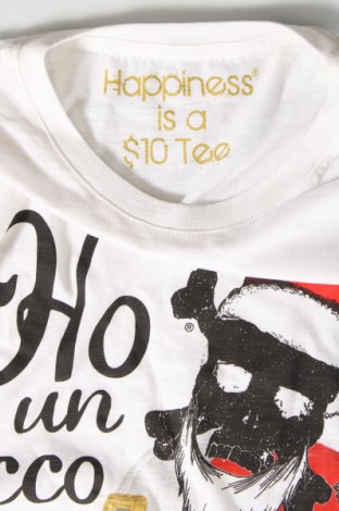 Męski T-shirt Happiness, Rozmiar S, Kolor Biały, Cena 53,99 zł