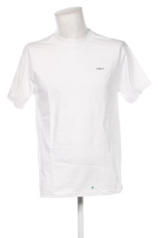 Herren T-Shirt Obey, Größe M, Farbe Weiß, Preis 28,99 €