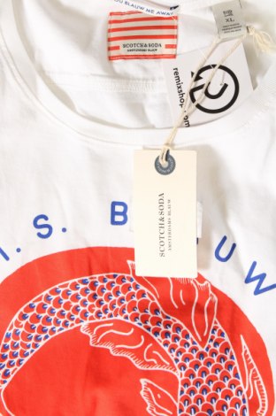 Męski T-shirt Scotch & Soda, Rozmiar XL, Kolor Biały, Cena 220,99 zł