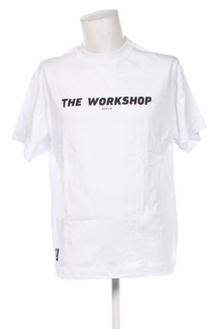 Herren T-Shirt THE WORKSHOP BERLIN, Größe L, Farbe Weiß, Preis 31,99 €