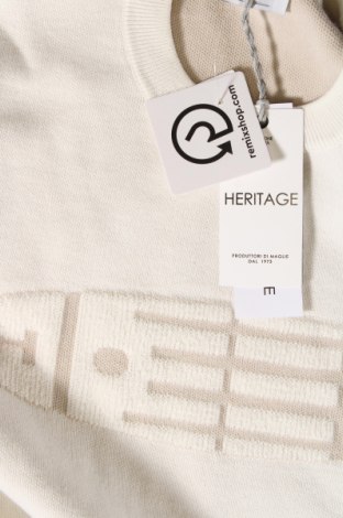 Męski sweter HERITAGE, Rozmiar L, Kolor Biały, Cena 583,99 zł