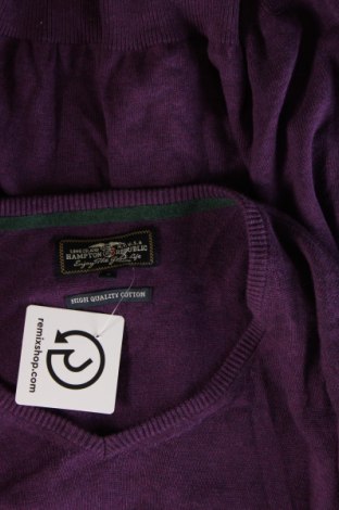 Herrenpullover Hampton Republic, Größe M, Farbe Lila, Preis 15,99 €