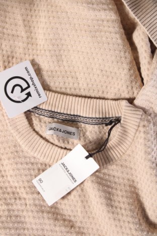 Herrenpullover Jack & Jones, Größe L, Farbe Beige, Preis 31,49 €